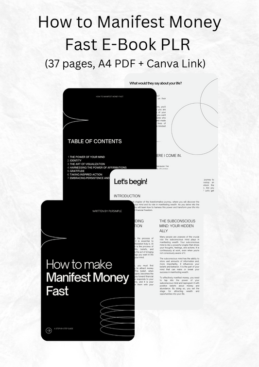 How to Manifest Money Fast E-Book