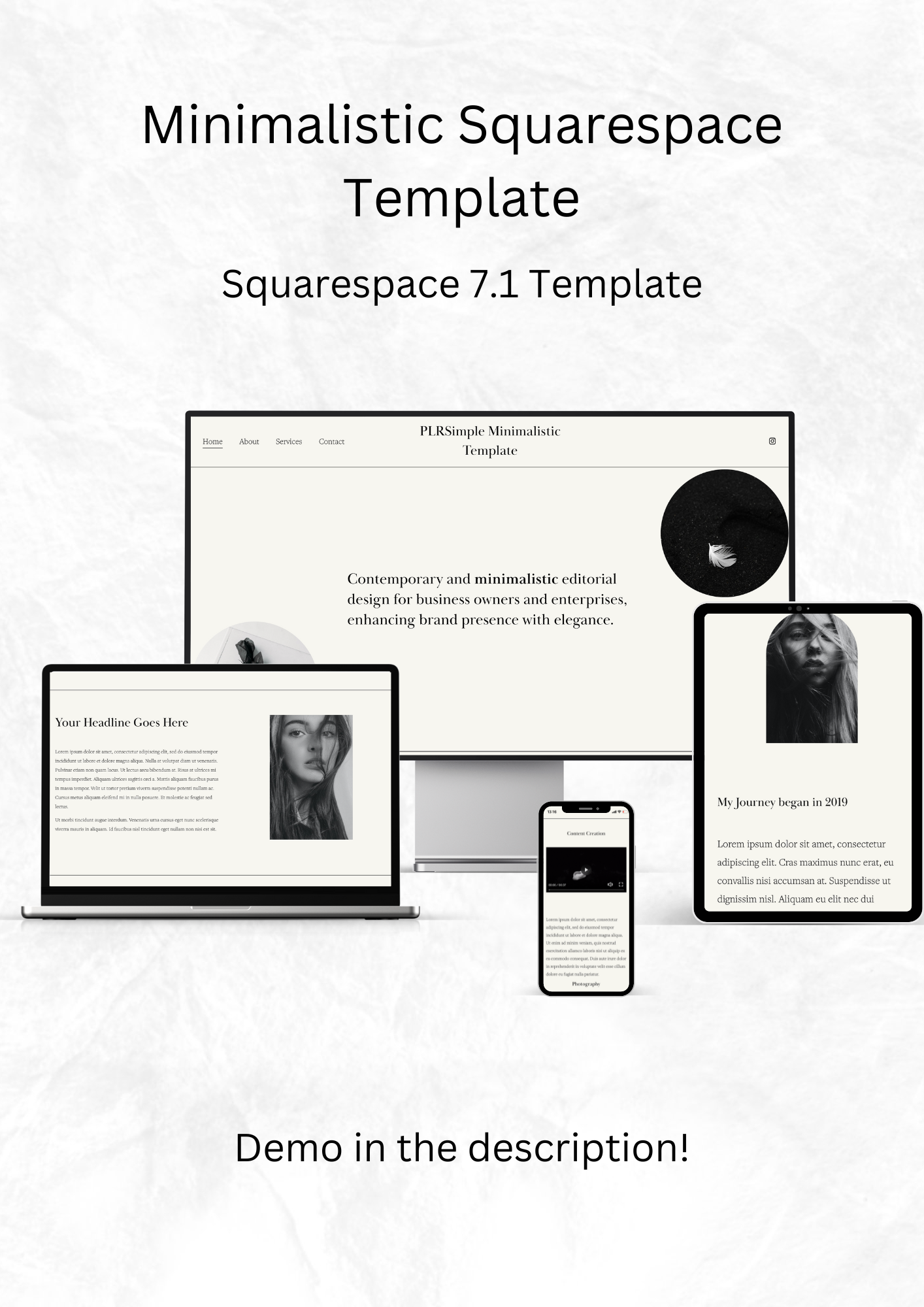 Minimalistic Squarespace Template