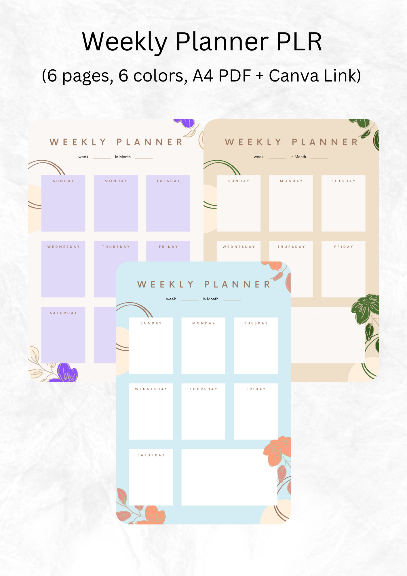 Weekly Planner PLR