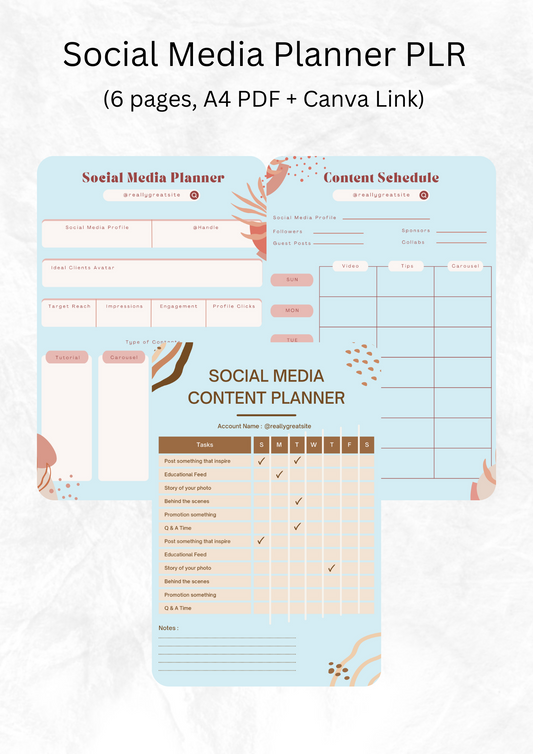 Social Media Planner PLR